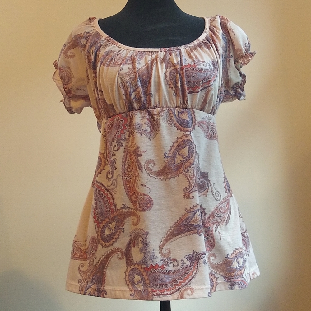 Paisley Suzy Susyshier ruffle sleeve T-shirt